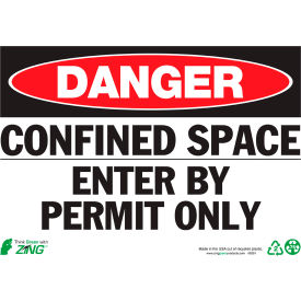 Zing Eco Safety Sign Danger Confined Space Enter 14
