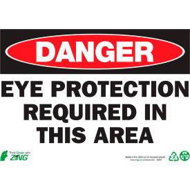 Zing Eco Safety Sign Danger Eye Protection Required In This Area 14