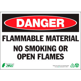 Zing Eco Safety Sign Danger Flammable Materials No Smoking... 14