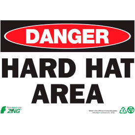 Zing Eco Safety Sign Danger Hard Hat Area 14