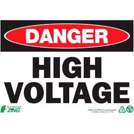 Zing Eco Safety Sign Danger High Voltage 14