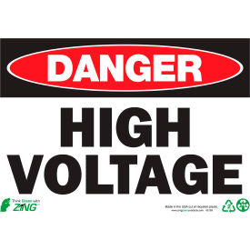 Zing Eco Safety Sign Danger High Voltage 14