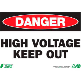 Zing Eco Safety Sign Danger High Voltage Keep Out 14