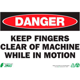 Zing Eco Safety Sign Danger Keep Fingers Clear Of Machine 14