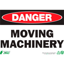 Zing Eco Safety Sign Danger Moving Machinery 14
