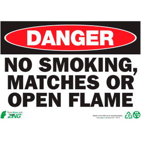 Zing Eco Safety Sign Danger No Smoking Matches Or Open Flame 14