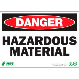 Zing Eco Safety Sign Danger Hazardous Material 14