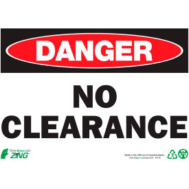 Zing Eco Safety Sign Danger No Clearance 14