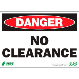 Zing Eco Safety Sign Danger No Clearance 14