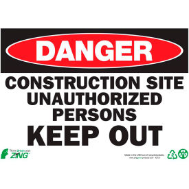 Zing Eco Safety Sign Danger Construction Site Keep Out 14