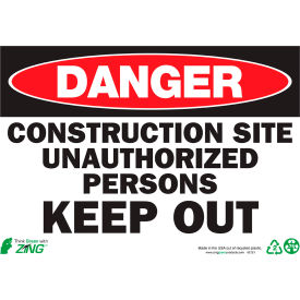 Zing Eco Safety Sign Danger Construction Site Keep Out 14