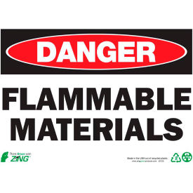 Zing Eco Safety Sign Danger Flammable Materials 14