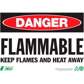 Zing Eco Safety Sign Danger Flammable Keep Flames and Heat Away 14