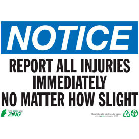 Zing Eco Safety Sign Notice Report All Injuries 14
