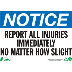 Zing Eco Safety Sign Notice Report All Injuries 14