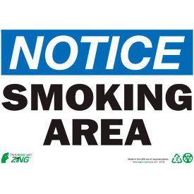 Zing Eco Safety Sign Notice Smoking Area 14
