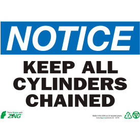 Zing Eco Safety Sign Notice Keep Cylinder Chained 14