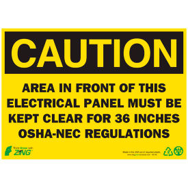 Zing Eco Safety Sign Caution Electrical Panel 14