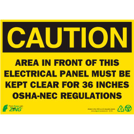 Zing Eco Safety Sign Caution Electrical Panel 14