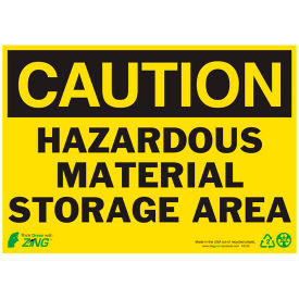 Zing Eco Safety Sign Caution Hazardous Material Storage Area 14