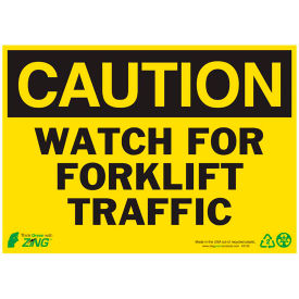 Zing Eco Safety Sign Caution Watch For Forklift Traffic 14