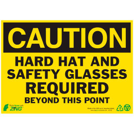 Zing Eco Safety Sign Caution Hard Hat and Safety Glasses Required 14