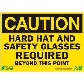 Zing Eco Safety Sign Caution Hard Hat and Safety Glasses Required 14