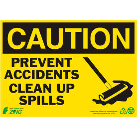 Zing Eco Safety Sign Caution Clean Up Spills 14