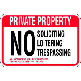 Zing Eco Parking Sign Private Property No Soliciting Loitering... 18