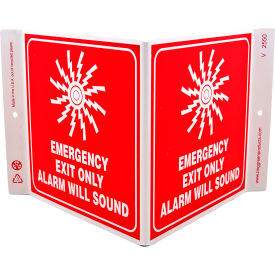 Zing Eco Safety V Sign Emergency Exit Only 12
