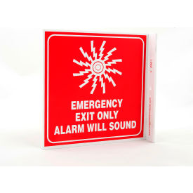 Zing Eco Safety L Sign Emergency Exit Only 7