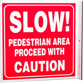 Zing Eco Safety L Sign Slow Pedestrian Area 7