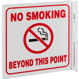 Zing Eco Safety L Sign No Smoking Beyond Point 7