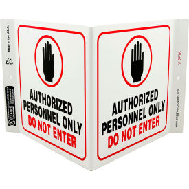Zing Eco Safety V Sign Authorized Personnel Only 12