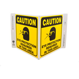 Zing Eco Safety V Sign Caution Eye Protection Required In This Area 12