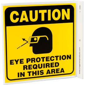 Zing Eco Safety L Sign Caution Eye Protection Required In This Area 7