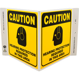 Zing Eco Safety V Sign Caution Hearing Protection Required In This... 12