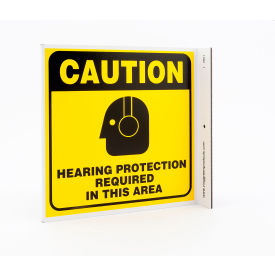 Zing Eco Safety L Sign Caution Hearing Protection Required In This... 7