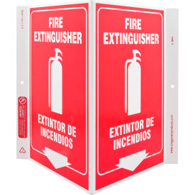 Zing Eco Safety V Sign Fire Extinguisher Bilingual 10-5/8
