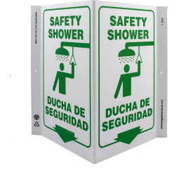Zing Eco Safety V Sign Safety Shower Bilingual 10-5/8