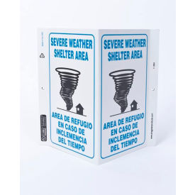 Zing Eco Safety V Sign Severe Weather Bilingual 10-5/8