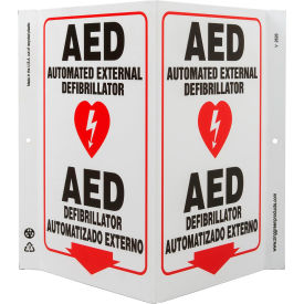 Zing Eco Safety V Sign AED Bilingual 10-5/8