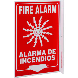 Zing Eco Safety L Sign Fire Alarm Bilingual 8