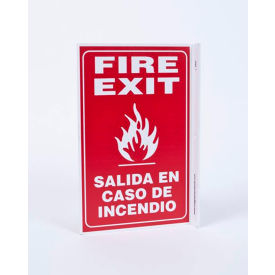 Zing Eco Safety L Sign Fire Exit Bilingual 8