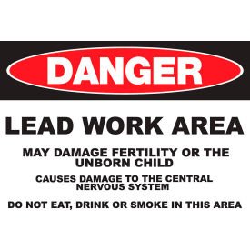 Zing Eco GHS Sign Danger Lead Work Area 14