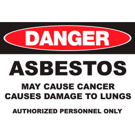 Zing Eco GHS Sign Danger Asbestos 14