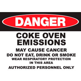 Zing Eco GHS Sign Danger Coke Oven Emissions 14