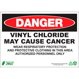 Zing Eco GHS Sign Danger Vinyl Chloride May Cause Cancer 14