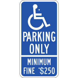 Zing Eco Parking Sign Handicapped Parking Fine California 12