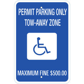 Zing Eco Parking Sign Handicapped Permit Parking Georgia 12